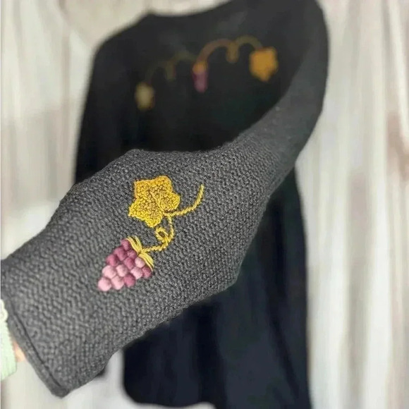 Pichincha Peru Womens Cardigan Sweater Alpaca Size Small Black‎ - Picture 5 of 8